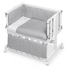 Vestidura minicuna colecho luna gris de pirulos